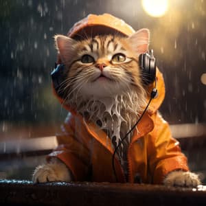 Feline Rain in Binaural: Gentle Drizzle Tones - Binaural Beats Recordings