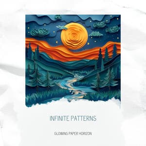 Infinite Patterns - Glowing Paper Horizon