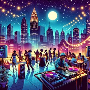 Rooftop Rhythms: Amapiano Nightscape - Summer Music Paradise