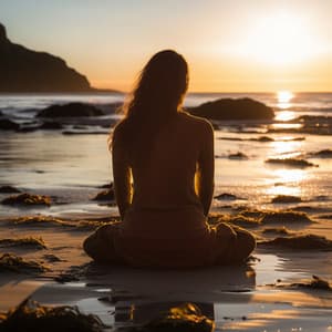 Meditación En Aguas Tranquilas: El Abrazo Del Océano Para La Serenidad - Etiqueta de la naturaleza