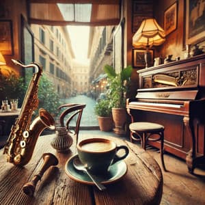 Relaxare in Italia: Ambiente di caffetteria con caffè e jazz - Strumentale Jazz Collezione