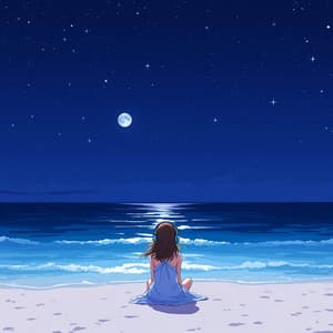 Crimson Petals in Twilight Lofi - Anime Girl Lofi