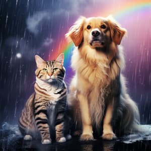 Rainy Pet's Soothing Rhapsody: Music in the Rain - Rain & Thunder
