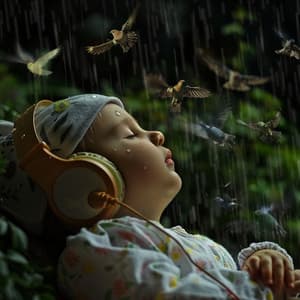 Binaural Baby’s Nature: Birds and Rain’s Soothing Sounds - 78 72 Hz - Binaural Beats Noise