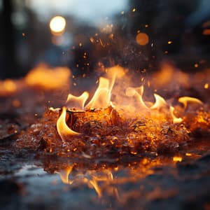 Calmante Armonía De Brasas: Relajación A Través De La Música Y El Fuego - Tranquilo Sereno