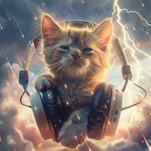 Feline Serenity: Cats Thunder Vibes - The Cat Relaxer