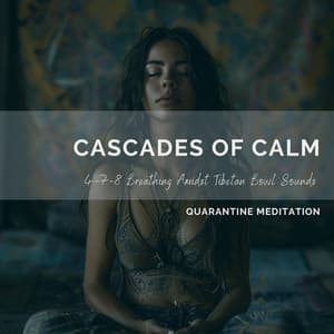 Cascades of Calm: 4-7-8 Breathing Amidst Tibetan Bowl Sounds - Quarantine Meditation