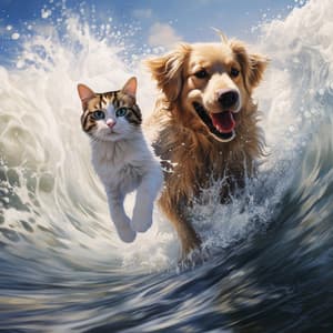 Music by the Sea: Melodic Bliss for Furry Friends - Sea of Waves