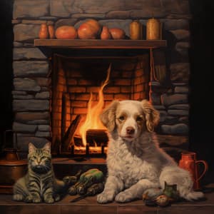 Calor De Mascotas: Sinfonía Binaural Del Fuego - Tonos de estudio Binaural