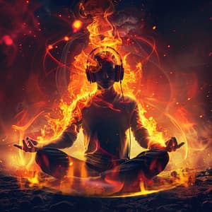 Meditative Fire Glow: Binaural Songs - Solfeggio Frequency Meditation