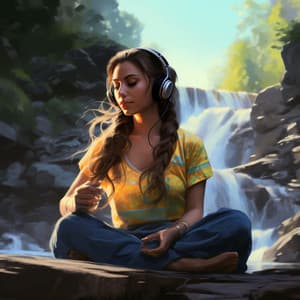 Meditative Flow: Ambient Waterside Meditation Harmony - Binaural Beats Focus