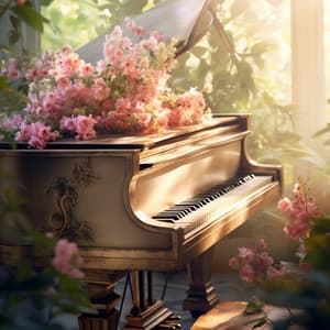 Chispa De Rayo De Sol: El Piano Enciende La Curiosidad Con Teclas Doradas - Piano de salón suave