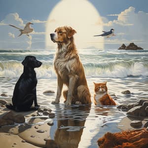 Sinfonía De Serenidad Para Mascotas: Melodías De Olas Del Océano - Creadores de sonidos naturales