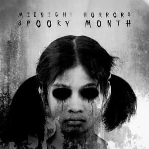Midnight Horrors: Spooky Month, Full Moon Black Ghosts in the Cemetery at Night - Scary Halloween Night Ambient