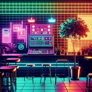 Gridline Synthscape: Midnight at the Retro Arcade - Wanted Chill Oasis
