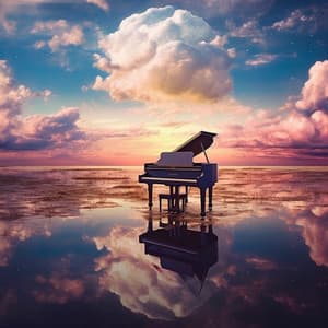 Artistic Threads: Piano Music Tapestry - Golden Keys