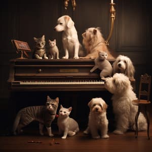 Piano Companions: Harmonious Pets Melodies - Pet Music Therapy