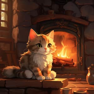 Un Felino Junto Al Fuego: Melodías Acogedoras Para Gatos - Orquesta de las Naturalezas