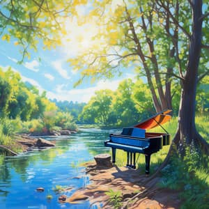Riverside Piano Melodies: Nature's Harmony - Water Effects Center