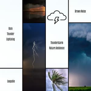 Brown Noise & Thunderstorm Nature Ambience , Loopable - Granular Brown Noise