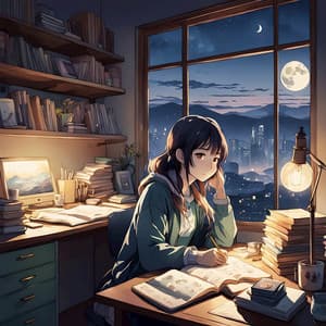 Midnight Anime Lo-Fi: Chill Beats for Study & Relax - Anime Girl Lofi