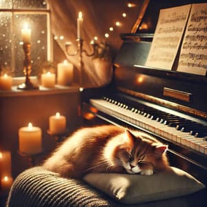 Mélodies Féline: Musique Apaisante au Piano pour Rêves Doux - Chat musique