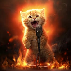 Fire Cats: Feline Warmth Melodies - Whispering Landscapes