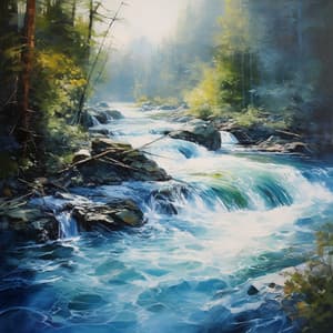 Balada De Un Riachuelo Fluyente Sereno: Melodía Del Abrazo Del Agua - Sonidos de la naturaleza desconectados