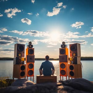 Stereo Water Symphony: Nature's Flow Melody - Triangular Prism III