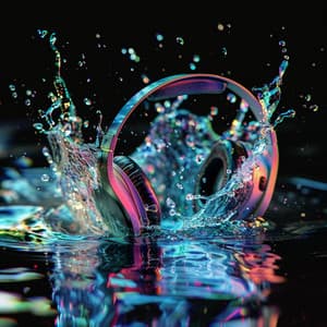 River Echoes: Flowing Rhythms Rush - Blue Triangles