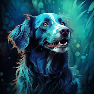 Canine Harmony: Musical Retreat by the Stream - Aerial Love