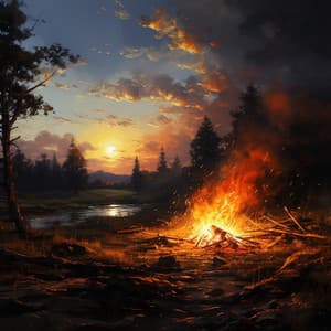 Melodías Meditativas De Brasas: Una Sinfonía De Llamas - Sonidos de la naturaleza pacífica