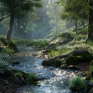 Stream Meditation: Flowing Water Mindfulness - Rainforest Ambience