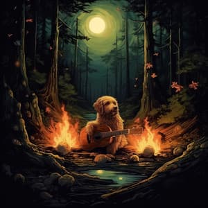 Fireside Dog Harmony: Music in the Hearth - Achieve Inner Harmony