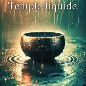 Temple liquide: Bain sonore tibétain sous un ciel pluvieux - Ensemble de Musique Zen Relaxante