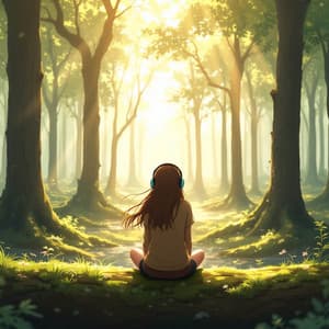 Forest Echoes - Relaxing Lofi - Anime Girl Lofi