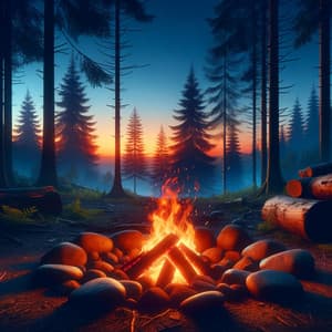 Campfire Chronicles: Nature's Fireside Stories - Soft Dinner Music