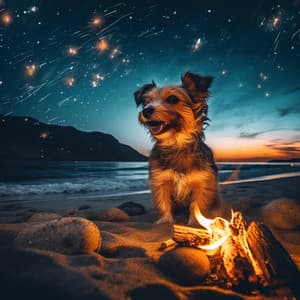 Dog's Delight: Soothing Ocean and Bonfire Sounds - Dog Relaxation