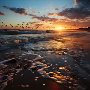 Espacio De Trabajo Productivo En La Orilla: Sonido Relajante Y Melodías De Pájaros - Música feliz de la mañana