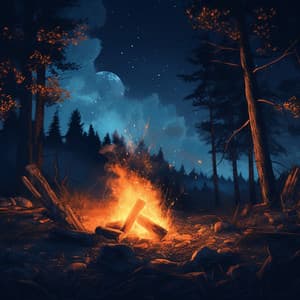 Fireside Whispers: Campfire Calm by the Stream - Fire