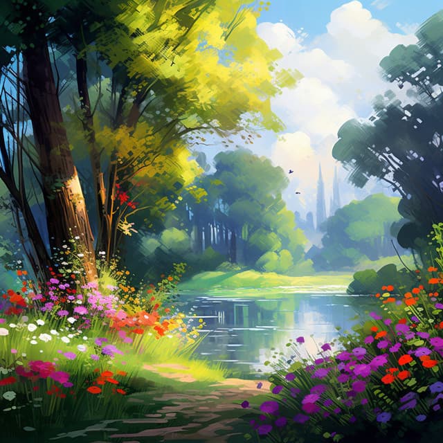 River's Tranquil Melodic Flow - Ethereal Moments