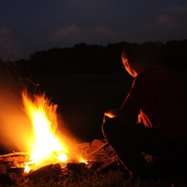 Enchanting Fireside: Meditative Melodies for Cozy Nights - Bubbled White Noise Fire Sounds