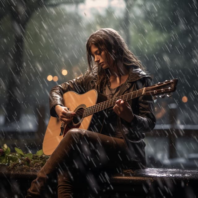 Thunderstruck Tunes: Harmonious Rainfall Echoes - Soft Background Music