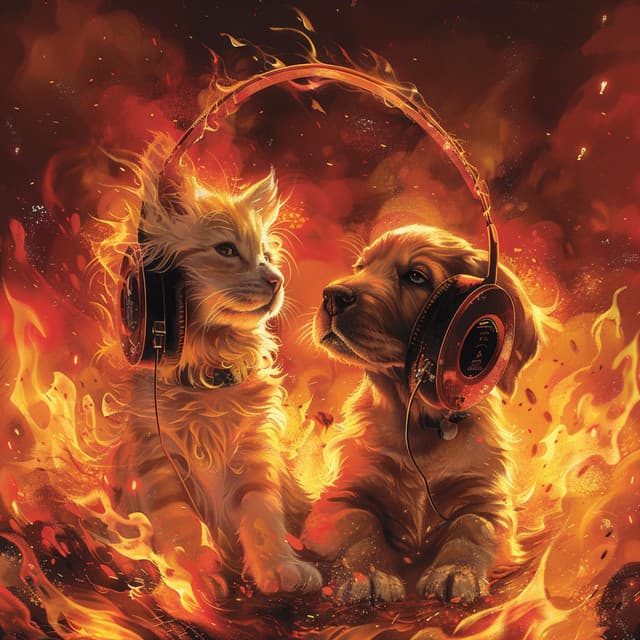 Fiery Paws: Relaxing Fire Music for Pets - Relaxing Pet Music