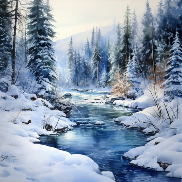 Binaural Tranquility by the Frozen River - Brainwave Music