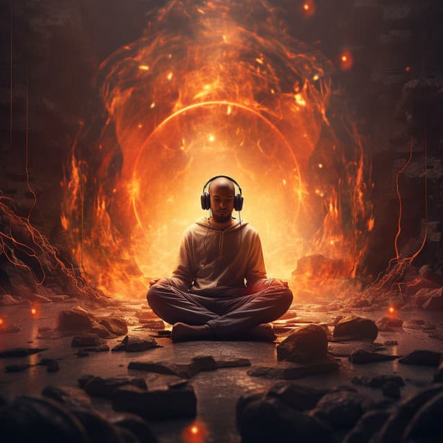 Meditative Flames: Fire Zen Harmony - Happy Sunday Morning Music