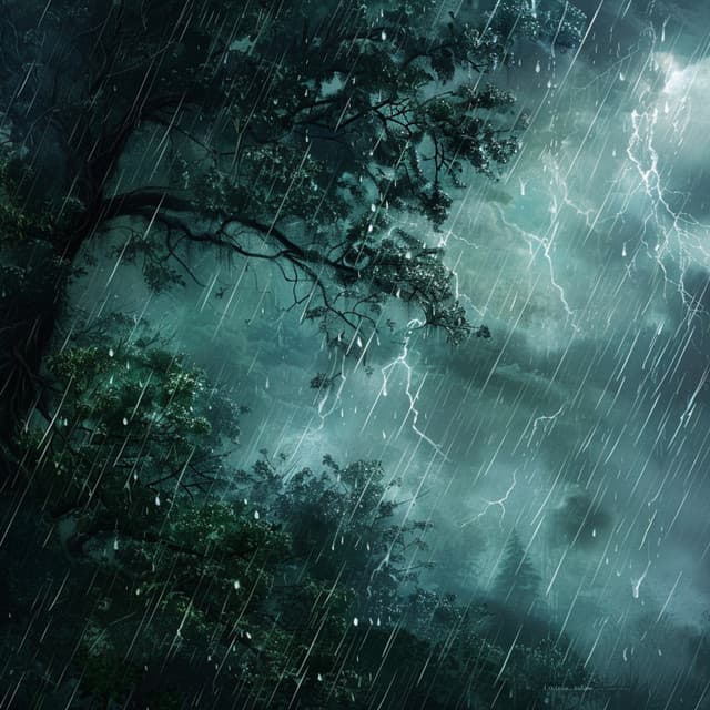 Binaural Rain for Cats: Calming Thunder Sounds - Nighttime Calm Cats