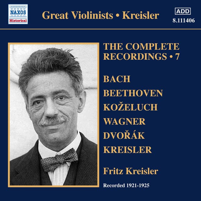 Kreisler: The Complete Recordings, Vol. 7 - Fritz Kreisler