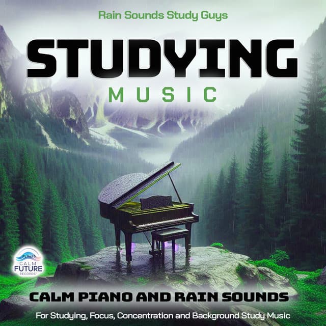 Studying Music: Calm Piano and Rain Sounds For Studying, Focus, Concentration and Background Study Music - Rain Sounds Study Guys