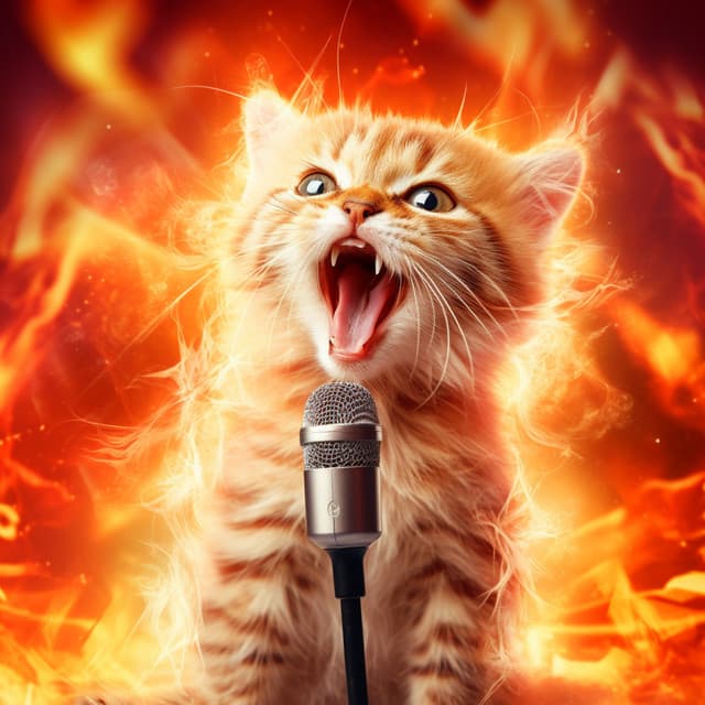 Fire Aria: Cat Purring Flames - Sunday Evening Music